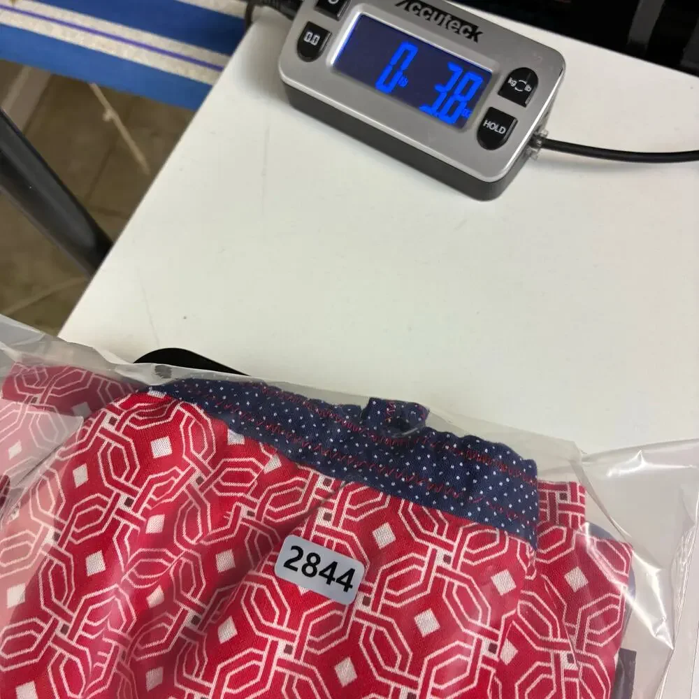 Red Geometric Motif Half Apron Cooking Baking Trad Wife Navy Tie Back 65